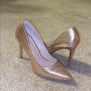 Metallic Champagne Gold Heels